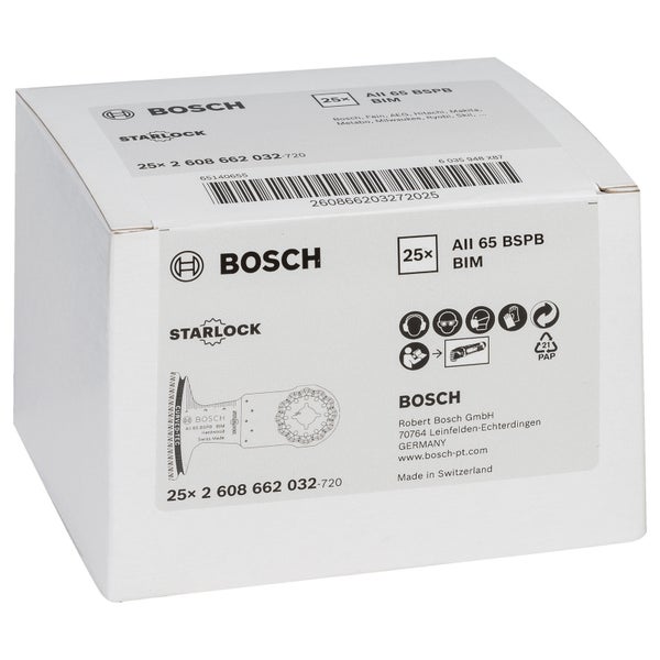 Bosch Starlock Sägeblätter, 25er Pack in Kartonverpackung