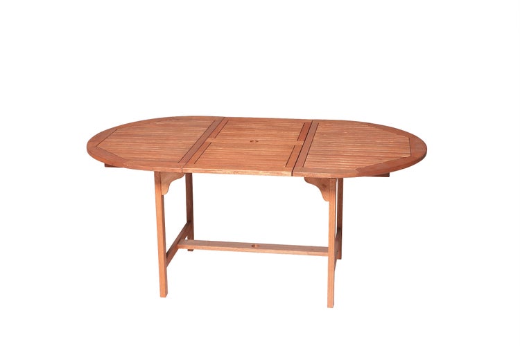 Gartentisch, ausziehbar, oval, 120 (170) x 100 cm, Eukalyptus