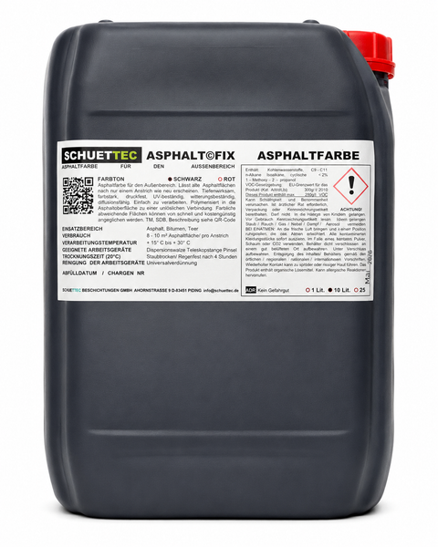 Schuettec Asphaltfix Asphaltfarbe schwarz 10 Liter für den Außenbereich