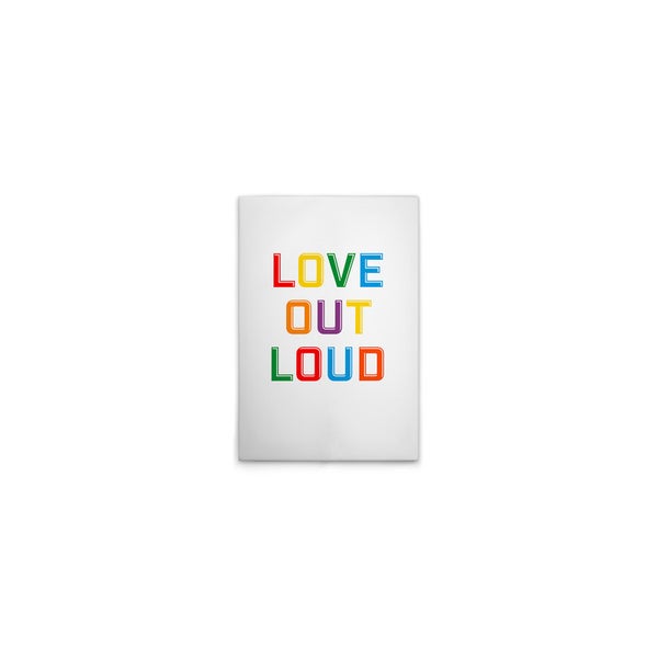 Dekoratives Poster mit dem Text Love Out Loud