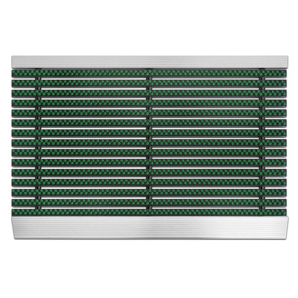 FLOORDIREKT Fußmatte - Profi Brush - Schmutzfangmatte mit Alu-Rahmen - Grün - 40 x 60 cm