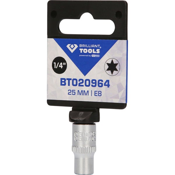 Brilliant Tools Steckschlüssel Einsatz E8, 25 Millimeter, 1/4 Zoll
