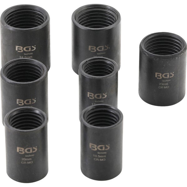 BGS Spiral-Profil-Steckschlüssel-Satz / Schraubenausdreher Antrieb Innenvierkant 12,5 mm (1/2) SW 17 - 26 mm 7tlg. - 5291