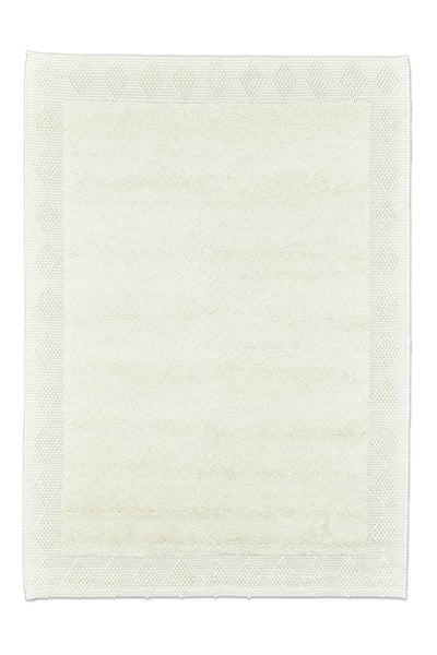 Eleganter Handwebteppich aus Wolle Beige 70x140 cm