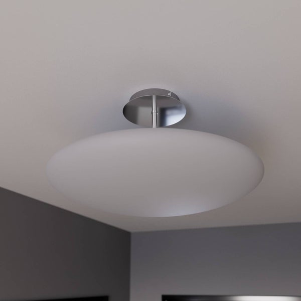 Lindby LED Deckenleuchte Gunda dimmbar (Modern) in Weiß aus Glas (1 flammig, ) - Lampe Deckenlampe Wohnzimmerleuchte