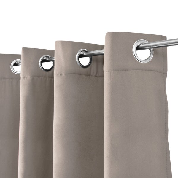 Beautissu Amelie TO Vorhang mit Öse 140x245cm Sand (2tlg)