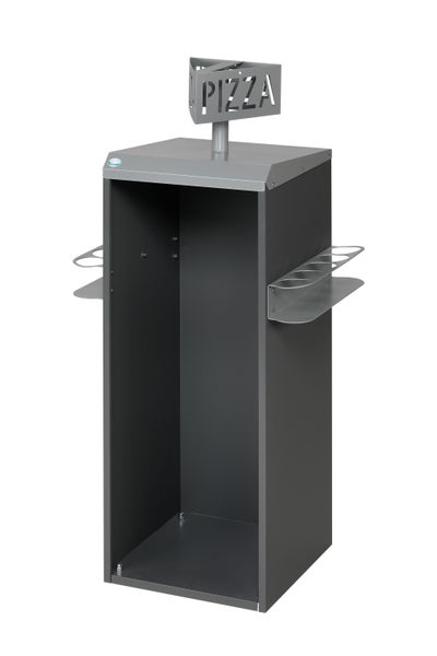 PROREGAL Robuster Pizzakartonsammler Auch Für Pfandflaschen HxBxT 130,7 x 42 x 62 cm Verzinkter Stahl Grau