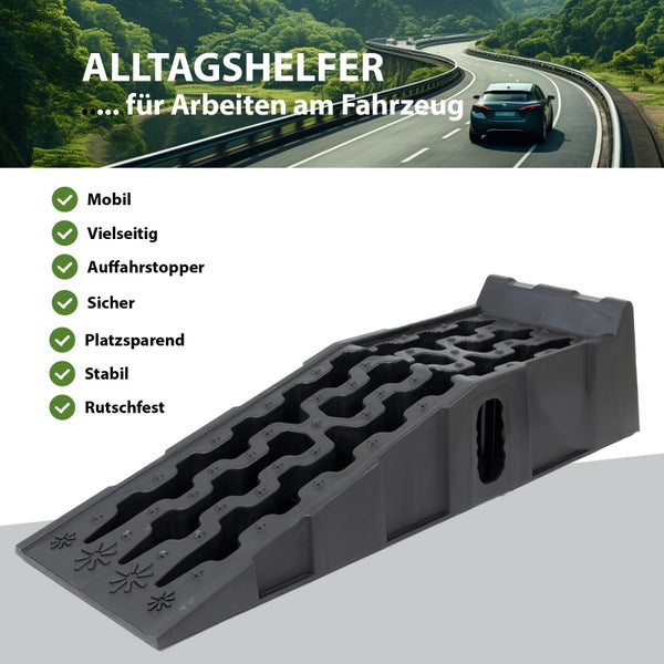 Auffahrkeil für Arbeiten am Fahrzeug für mehr Sicherheit