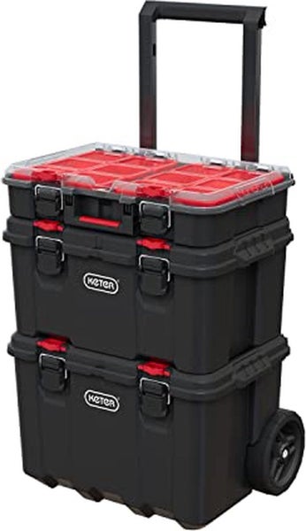 Keter Stack n Roll Werkzeugwagen - 52,5x41x69,4 cm - Schwarz