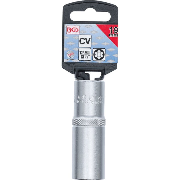 BGS Steckschlüssel-Einsatz Super Lock tief Antrieb Innenvierkant 12,5 mm (1/2) SW 19 mm - 2949