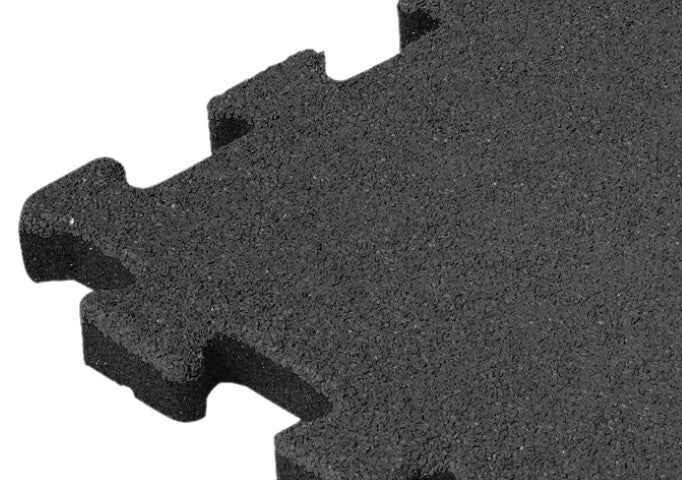 Gummifliese Schwarz 25 mm - 50 x 50 cm - Puzzle System Herzstück