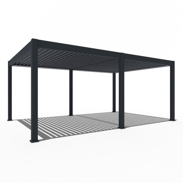 Weide Elektrische Deluxe Plus Aluminium Pergola 4 x 6 M mit LED