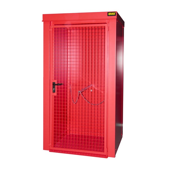 Bauer Gasflaschen-Container GFC-B M0, Feuerrot für 9x Gasflaschen Ø 230 mm