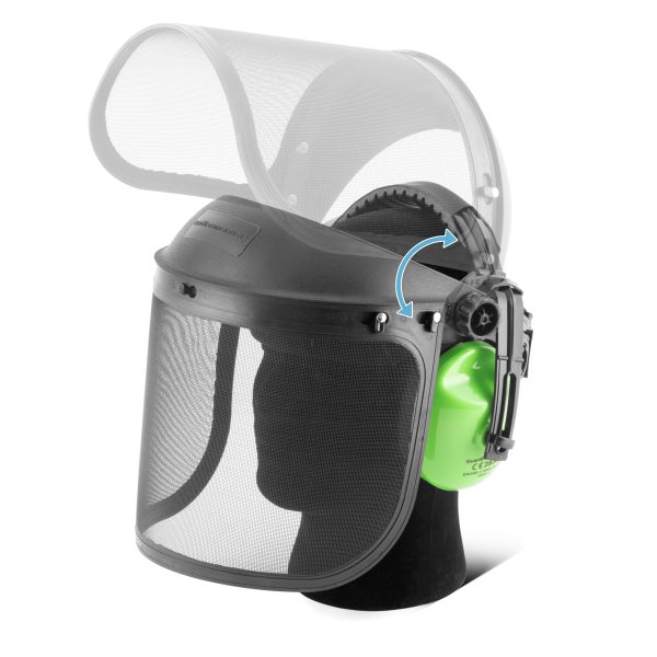 Forsthelm mit Visier und Gehörschutz