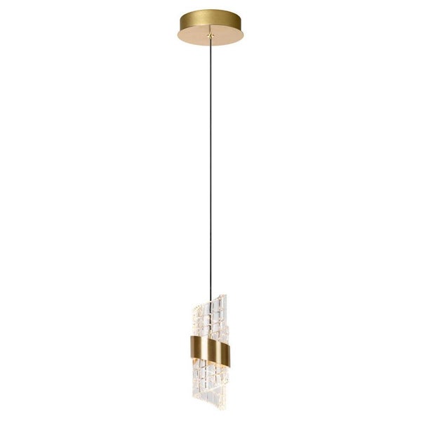 LED Pendelleuchte Kligande in Gold-matt und Transparent 9W 700lm