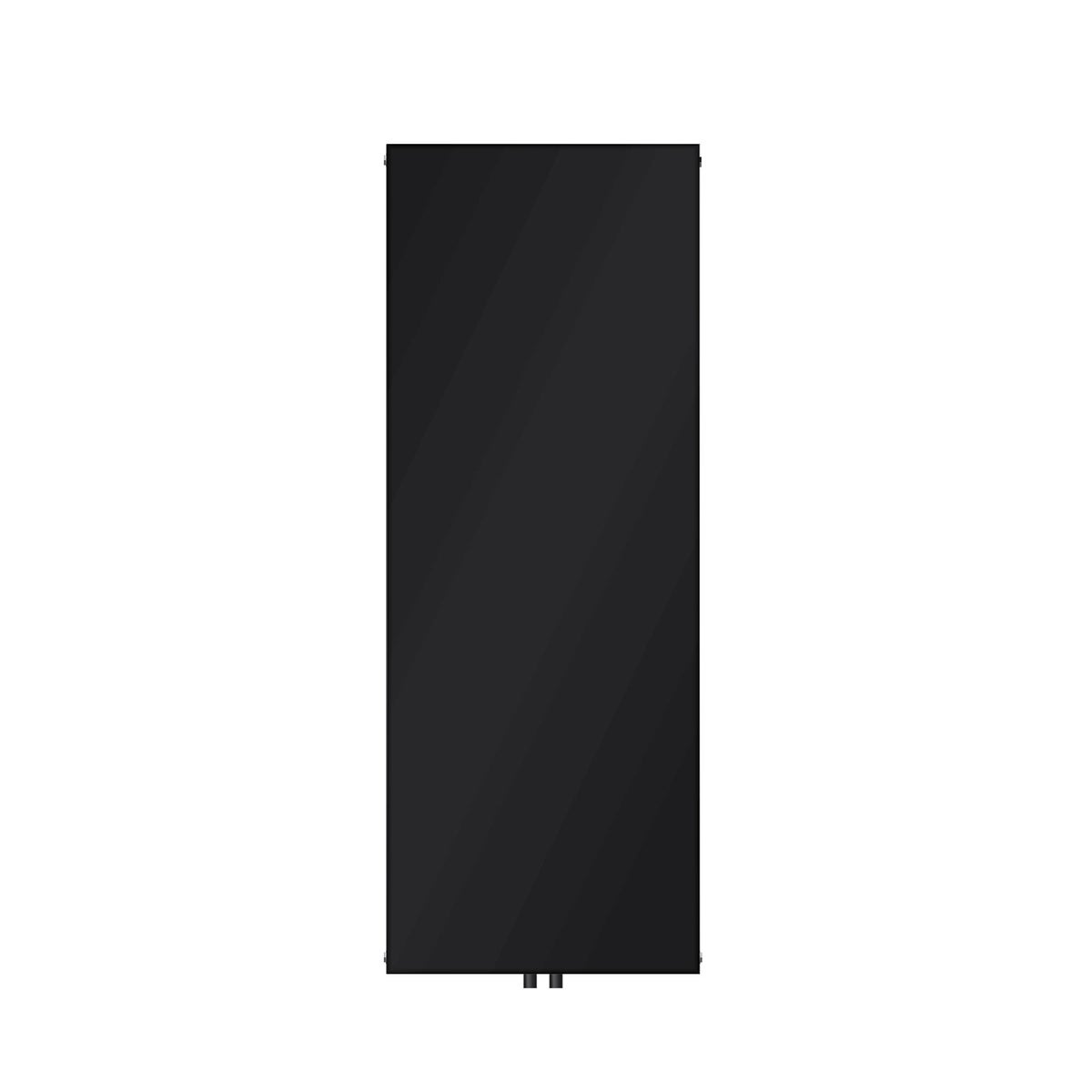 LuxeBath Badheizkörper 1600x604 mm Schwarz matt Flach Einlagig Design Heizkörper Mittelanschluss Vertikal Planheizkörper glatte Vorderseite Vertikalheizkörper Paneelheizkörper Flachheizkörper Heizwand