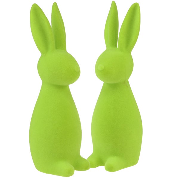 Zwei dekorative Hasenfiguren