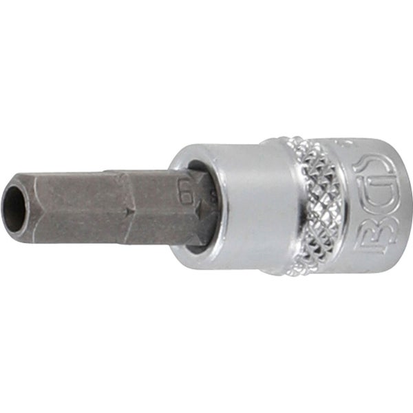 BGS Bit-Einsatz Antrieb Innenvierkant 6,3 mm (1/4) Innensechskant mit Bohrung 6 mm - 5156-6