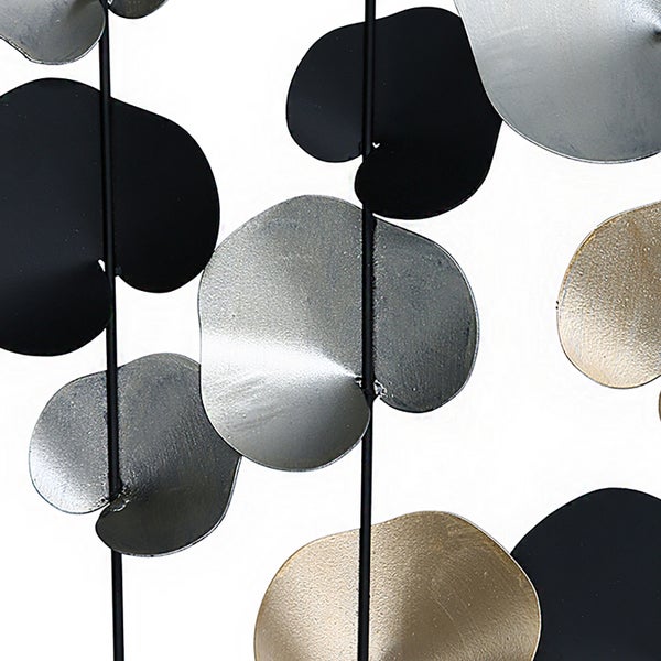 Wandrelief GILDE 2er Set RANKEN Dekoobjekte gold-schwarz-silber Höhe 84cm Metall