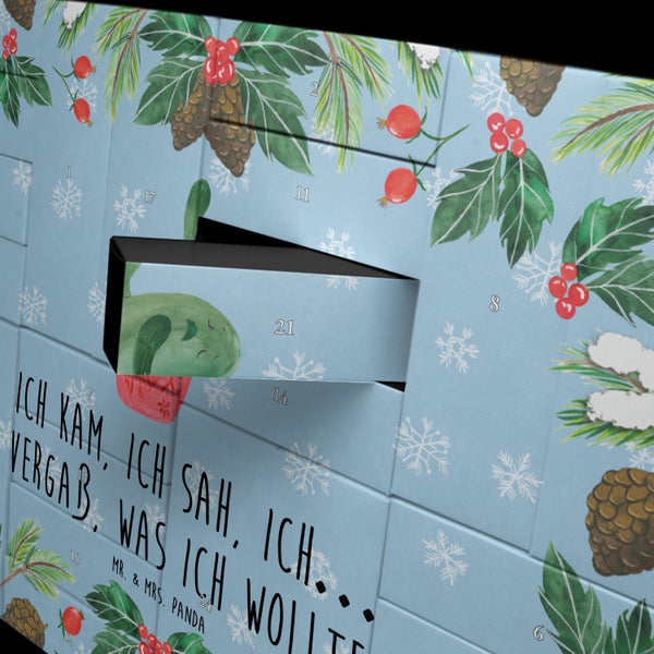 Mr. & Mrs. Panda Befüllbarer Adventskalender Kaktus Mama - Blau Pastell