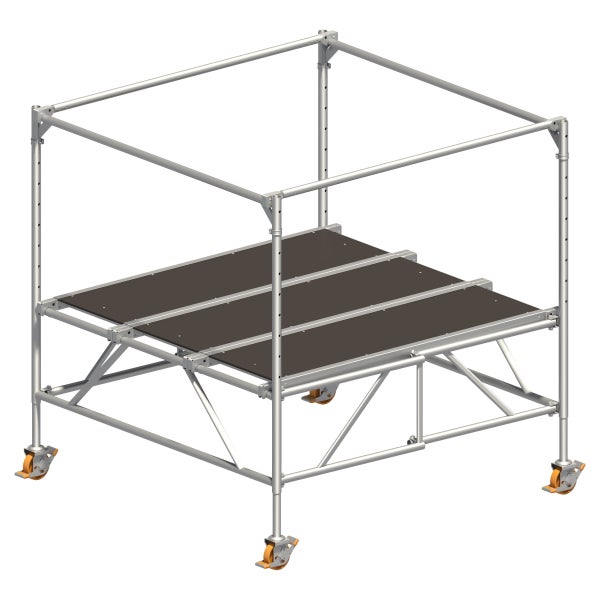 Rollgerüst mit Holzplattform