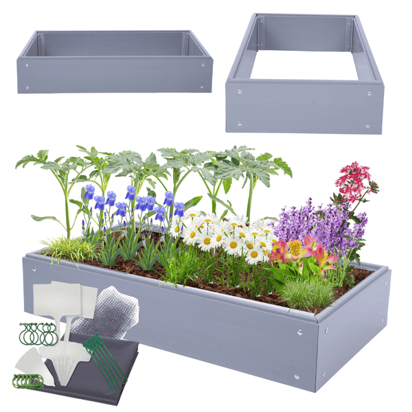 Hochbeete Growline Plast HxBxT 21x110x80 cm 1 Ebene Kunststoff Grau