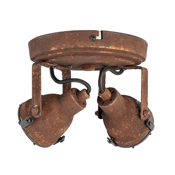 Deckenleuchte mit zwei Strahlern im Vintage-Look