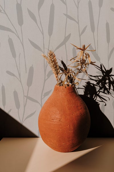 Tapete Grau Illustration Modern Natur für Wohnzimmer Schlafzimmer MADE IN GERMANY 10,05 x 0,53m