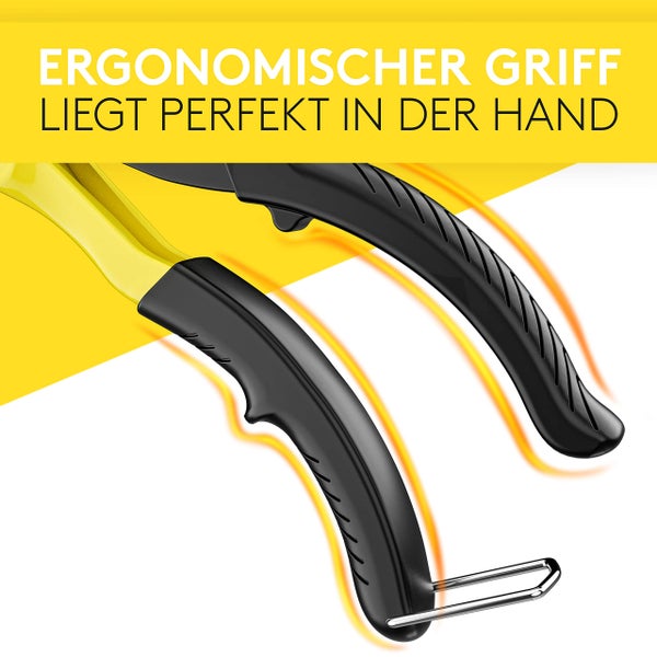 Ergonomisch geformter Griff einer Gartenschere für eine komfortable Handhabung.