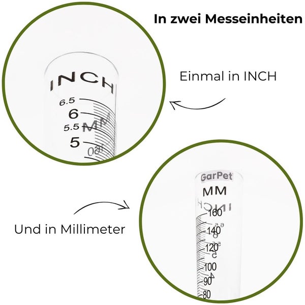 Regenmesser Erdspieß Halterung Niederschlagsmesser Regen Wasser Mengen Messer