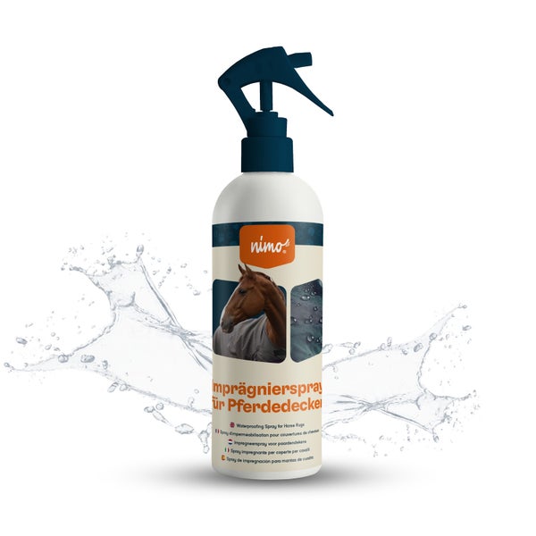 nimo® Imprägnierspray für Pferdedecken • Versiegelung zum Schutz gegen Nässe und Schmutz