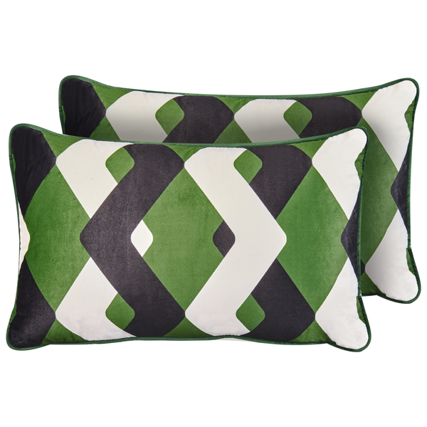Gartenkissen 2er Set SWAY Geometrisches Muster 30 x 50 cm Bunt