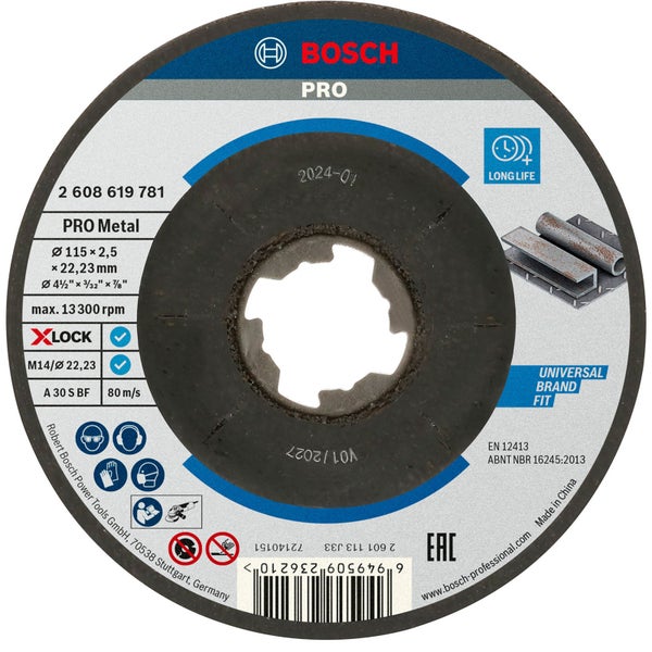 Bosch PRO Metal X-Lock Trennscheibe 115 x 2,5 x 22,23 mm - 2608619781