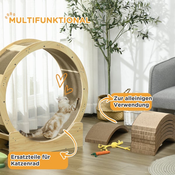 PawHut Katzen Kratzbrett, 55 x 25,5 x 3 cm, Wellpappe, Braun