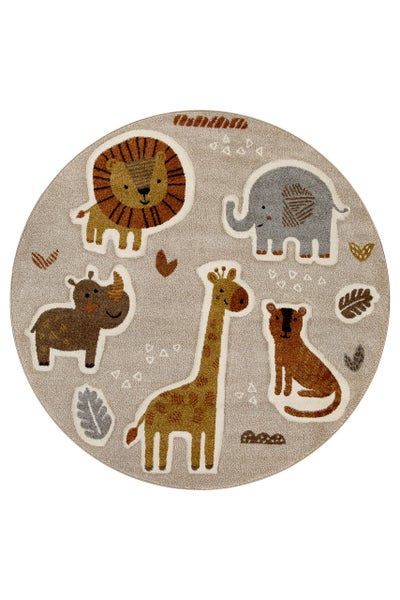Kinderteppich Sand Beige meliert Nala & Friends Smart Kids 120 cm rund