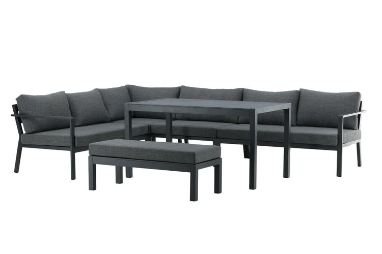 Ramos Loungeset 3 Teile grau,schwarz. 1 X 1 X 1 cm