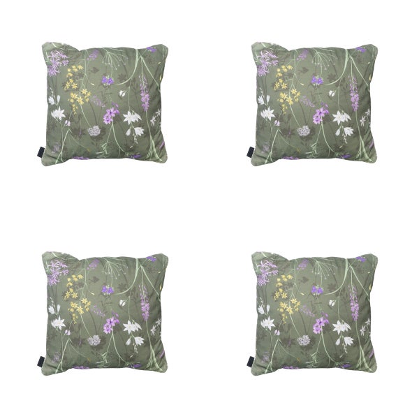 Dekokissen Donna grün Canvas Eco+ - Ca. 50x50 cm - 4er-Set