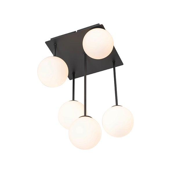 Deckenleuchte mit fünf Kugellampen