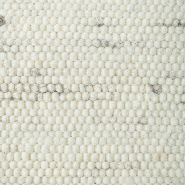 Handgewebter Wollteppich Anden Naturgrau 90x160 cm