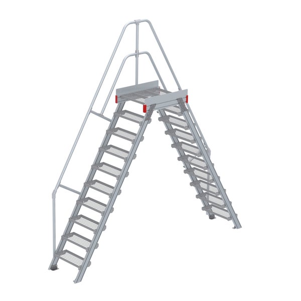 Aluminium Treppenpodest mit Handlauf