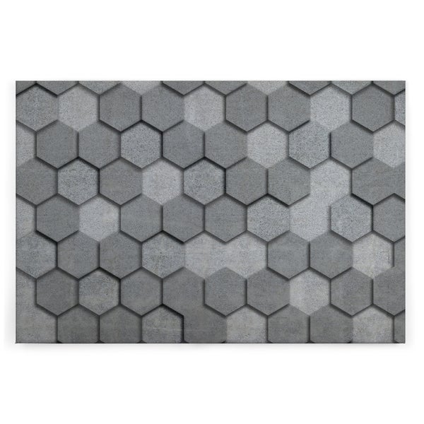 Wandfliese mit hexagonaler Form in Betonoptik für eine moderne Raumgestaltung.