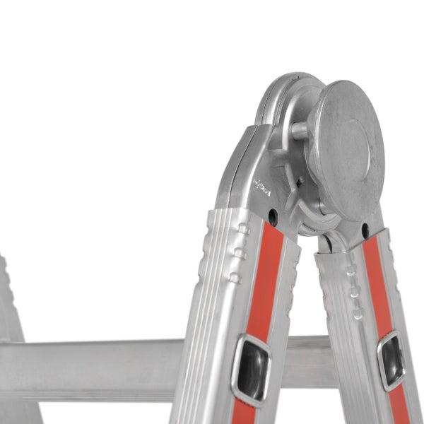 Detailansicht einer Mehrzweckleiter mit Scharnier