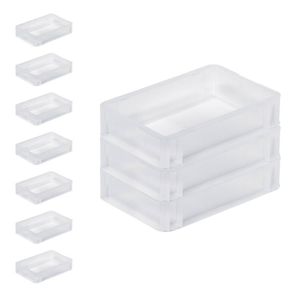 PROREGAL SuperSparSet 10 x Transparenter Eurobehälter BasicLine Mit Geschlossenem Griff und Klickdeckel HxBxT 7 x 20 x 30 cm 2,9 Liter Eurobox