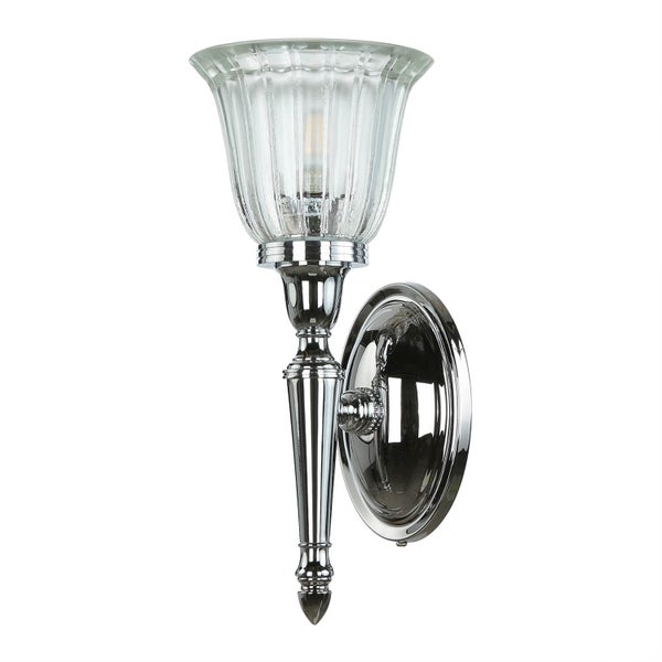 Wandleuchte mit Lampenschirm aus Glas