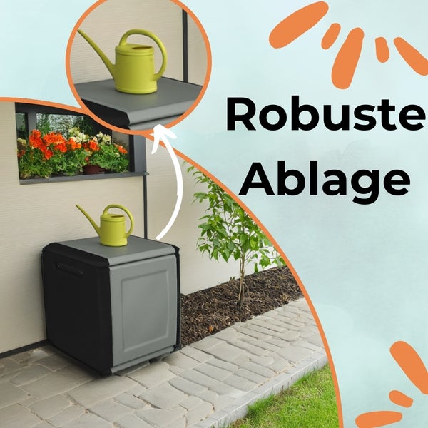 Gartenbox Auflagenbox Box für Gartenauflagen Balkon Aufbewahrungsbox Garten Kissenbox Outdoor Gartentruhe Wetterfest 160 L