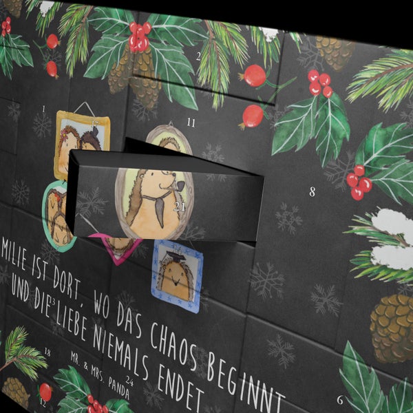 Mr. & Mrs. Panda Befüllbarer Adventskalender Igel Familie - Schwarz