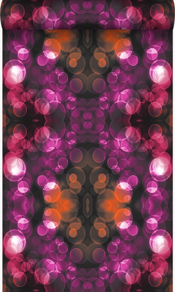 Origin Wallcoverings Tapete Kaleidoskopmuster Rosa und Orange - 53 cm x 10,05 m - 337202