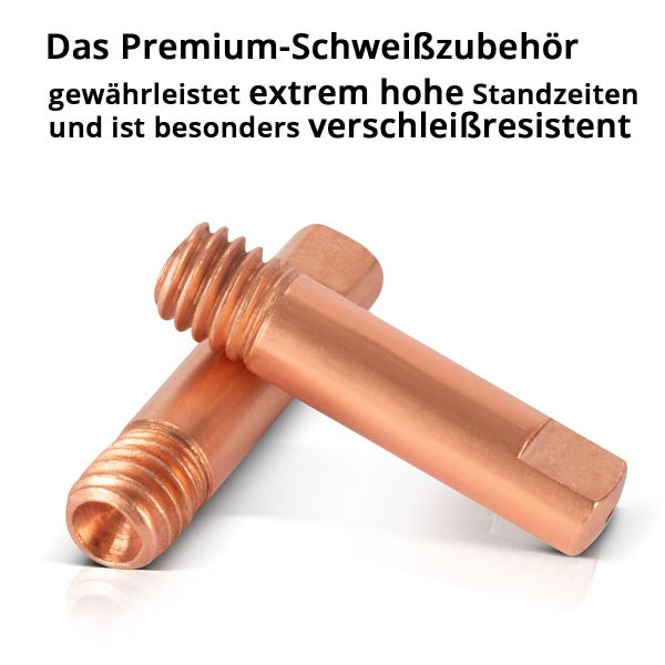 STAHLWERK 2 x Stromdüsen AK15 MB15 Kontaktdüsen M6x25 1,0 mm MIG MAG