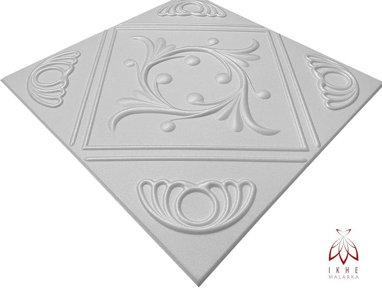 Paneelen aus reines Polystyrol XPS Styropor Deckenpaneelen Wandpaneelen 3mm dick - 50x50cm 0,25m² 08107
