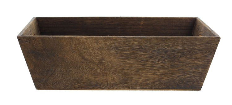 FRANK FLECHTWAREN | Holzkiste Herz, braun, HOLZ, 40 x 20 x 13 cm, ohne Inhalt